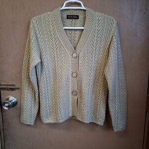 R.K. Gupta Beige LS Cardigan Sweater